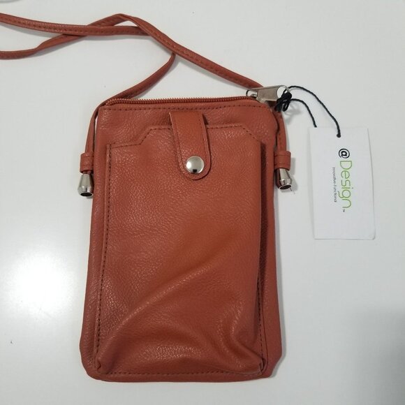NWT Design Crossbody Retractable Strap Mini Purse Color Brown - Picture 6 of 10